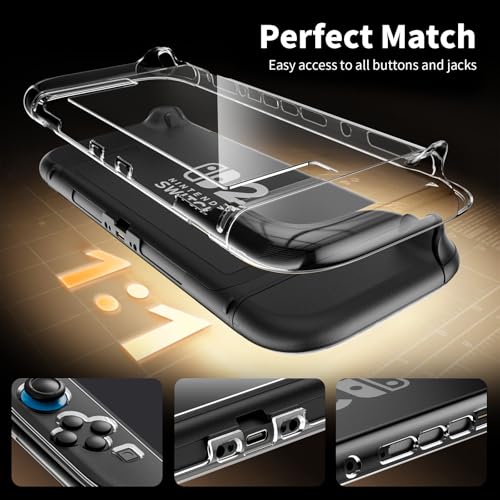 Funda acoplable para Nintendo Switch 2 de policarbonato con recortes de precisión rigida 4