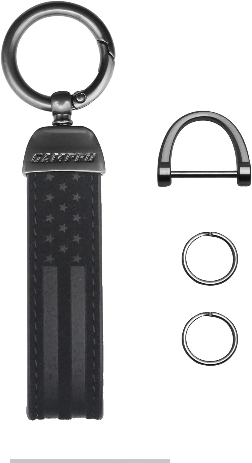 American Flag Car Keychain Accessories with Zinc Alloy Suit for Chevrolet, Ford, Buick, Jeep