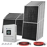 ECO-WORTHY 9.36KWH 2340W 48V Solar Power System Kit Off Grid Solar Panel Kit with 5000W 48V All-in-One Off-Grid Charge Inverter and 12pcs 195W Mono Solar Panel and Z Mounting Brackets.Plug and Play