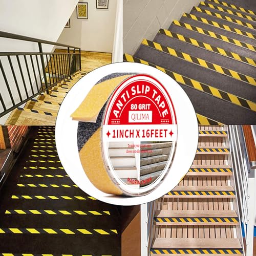 Image of QILIMA Anti Slip Tape, 1 inch x16.5ft, Yellow