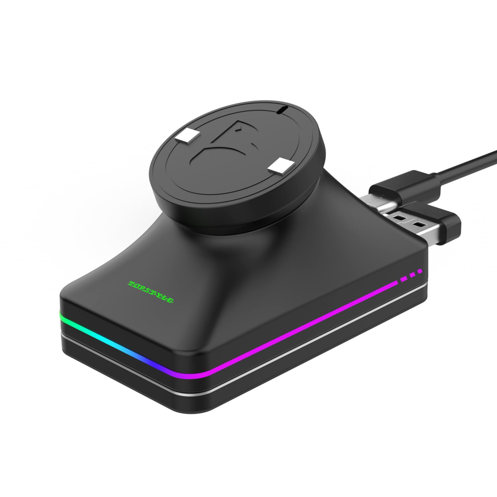 Magnetic Mouse Charging Dock with RGB Lighting, Compatible with Logitech G Pro X Superlight 2/1, G502, G502X, G703, G903, G403 (Gray)-image-44