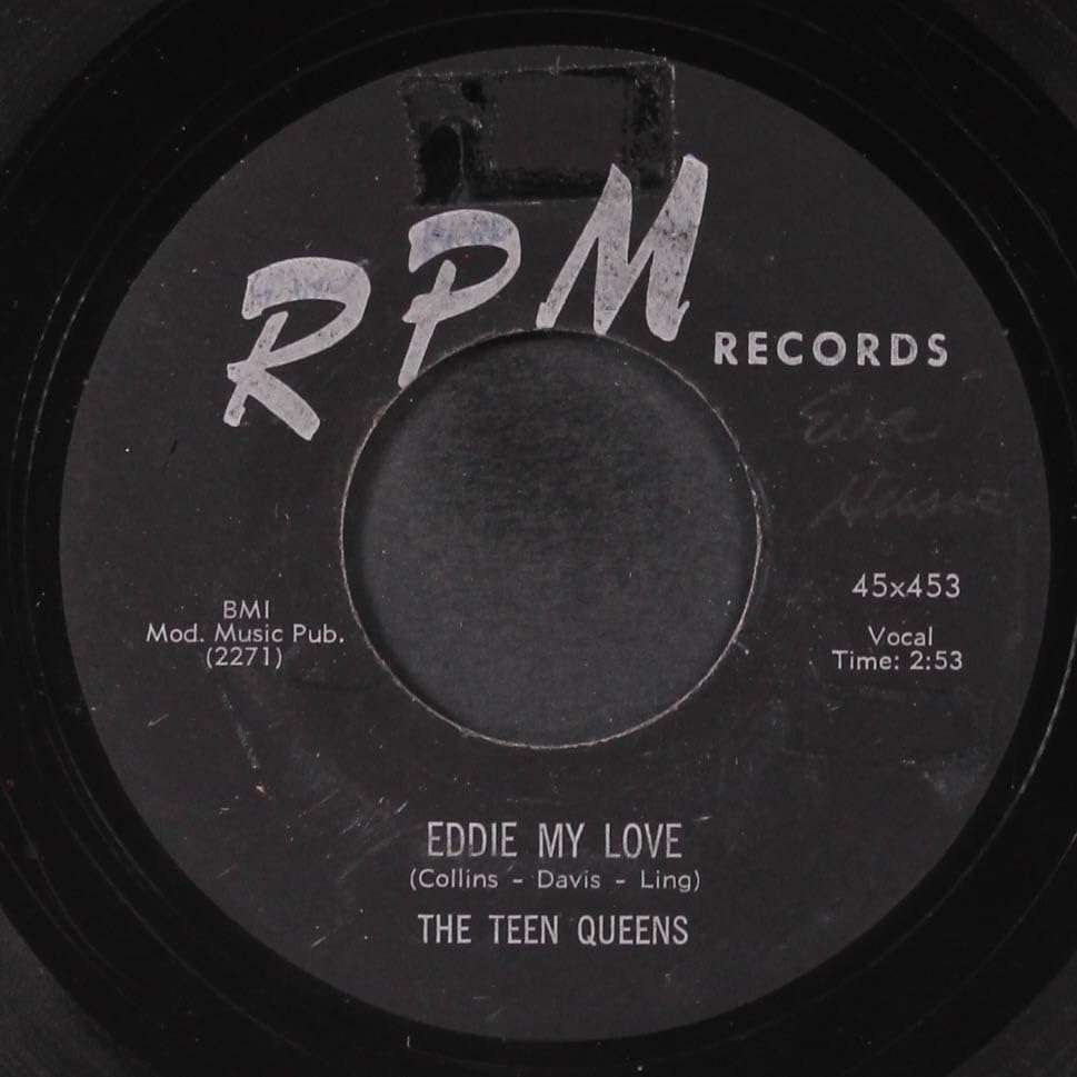TEEN QUEENS eddie my love RPM 45 black label