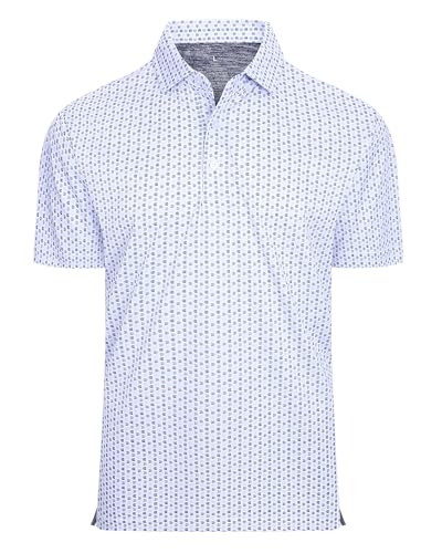 Image of Damipow Premium Golf Shirts for Men Dry Fit Performance Polo Short Sleeve Collared Shirt