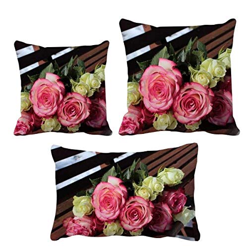 Parure de lit fleurs roses et blanches avec sa housse de coussin élégante - 2