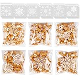 CCINEE クリスマス ラッピング袋 小分け 10×10cm 120枚 透明 DIY 自己粘着 雪の結晶 お菓子 スナック 小物入れ 手作り パーティー ギフトバッグ