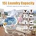 Portable Washing Machine,15L Collapsible Mini Washer with 3 Cleaning Modes Drain Basket Small Foldable Laundry Machine for Travel Camping Dorms RVs Apartments Baby Clothes Underwear Socks Delicates
