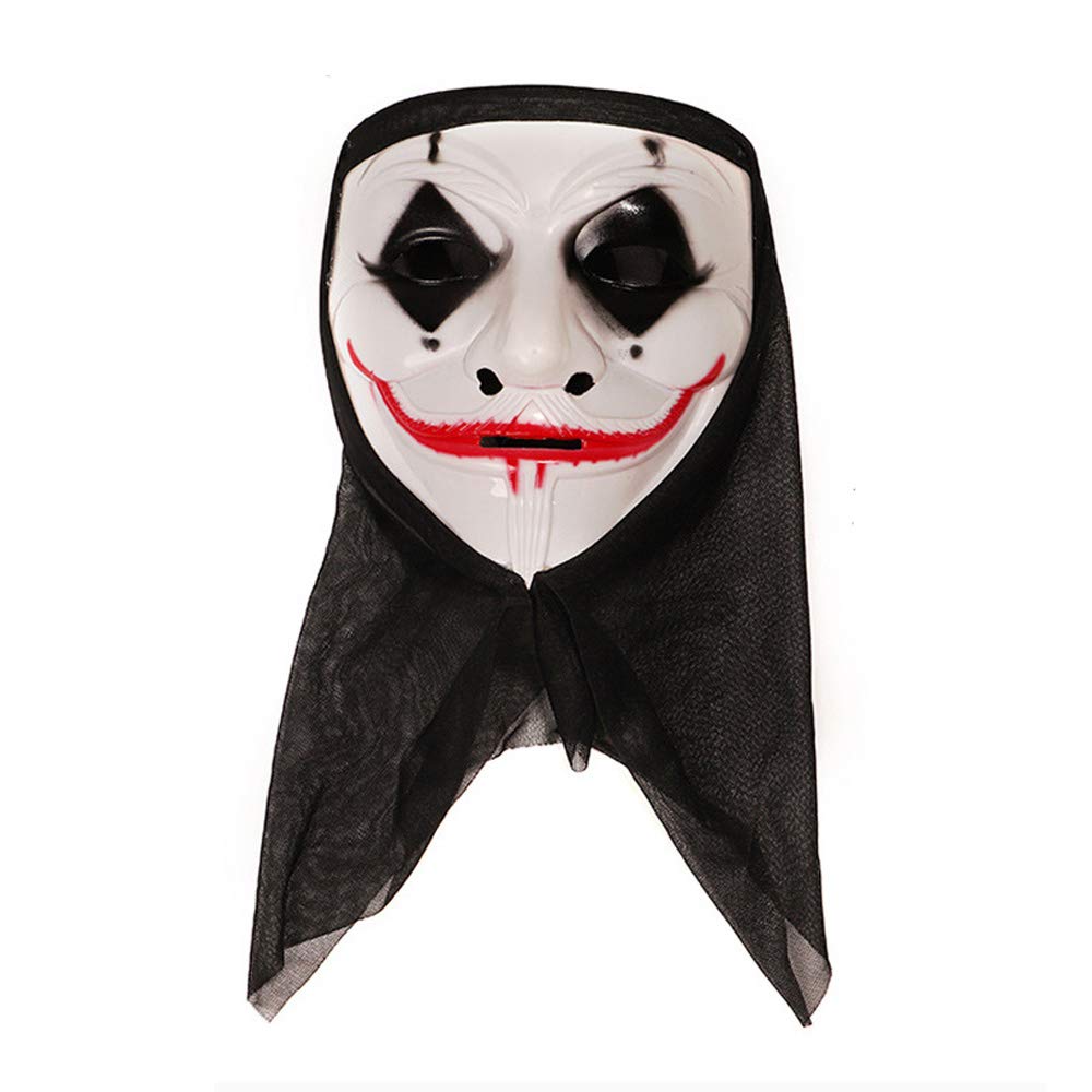 Masque horreur Halloween fantôme cagoule cosplay pack de 5 accessoires de fête taille M - 3