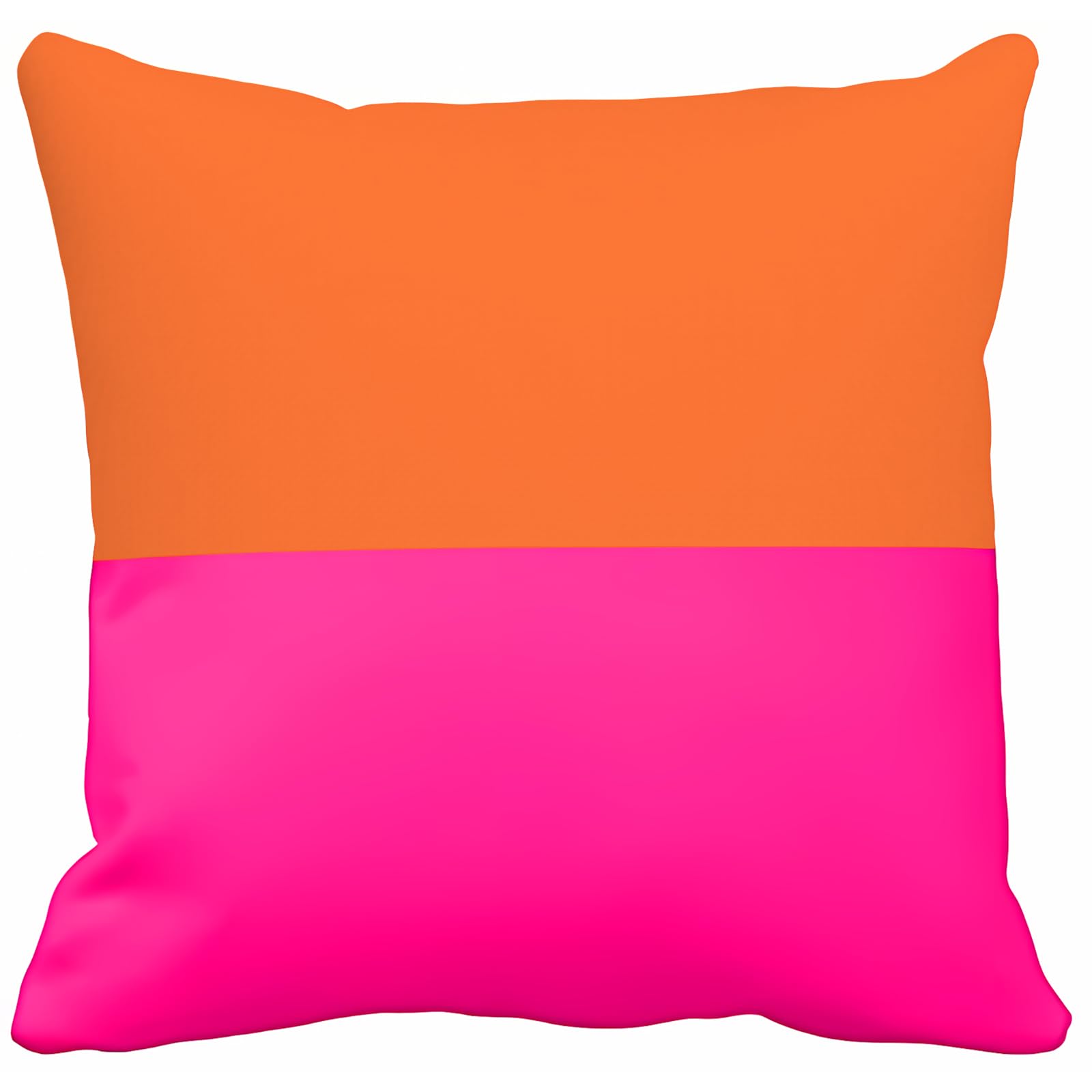 Abaysto Half Orange and Bright Pink Throw Pillow case Cover 24x24 Inches Inches-image-19
