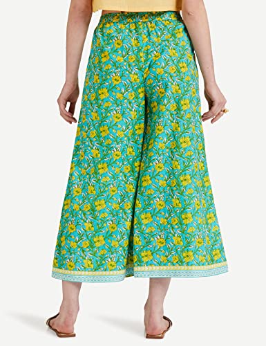 Image of Amazon Brand - Myx Women's High Rise Cotton Relaxed Fit Palazzo (Available in Plus Sizes)