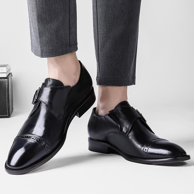 Men Shoes Casual Fashion Mens Dress Shoes for Male Party Sneakers Slip on Black Leather Loafer Classic Business Dress Men Shoes2