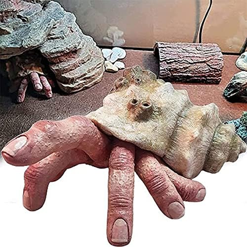 Finger Crab Statue - Finger Hermit Crab Sculpture,Creepy Horror Resin Model,Weird Realistic Fingercrab Model,Movie Prop Horrors Halloween Decoration Art Ornaments,Desktop Ornament (Red, 1pc)