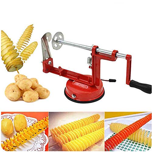 Kitchen Potato Twister Potato Slicer Stainless Steel Tornado Slicer Manual Cutter Spiral Chips