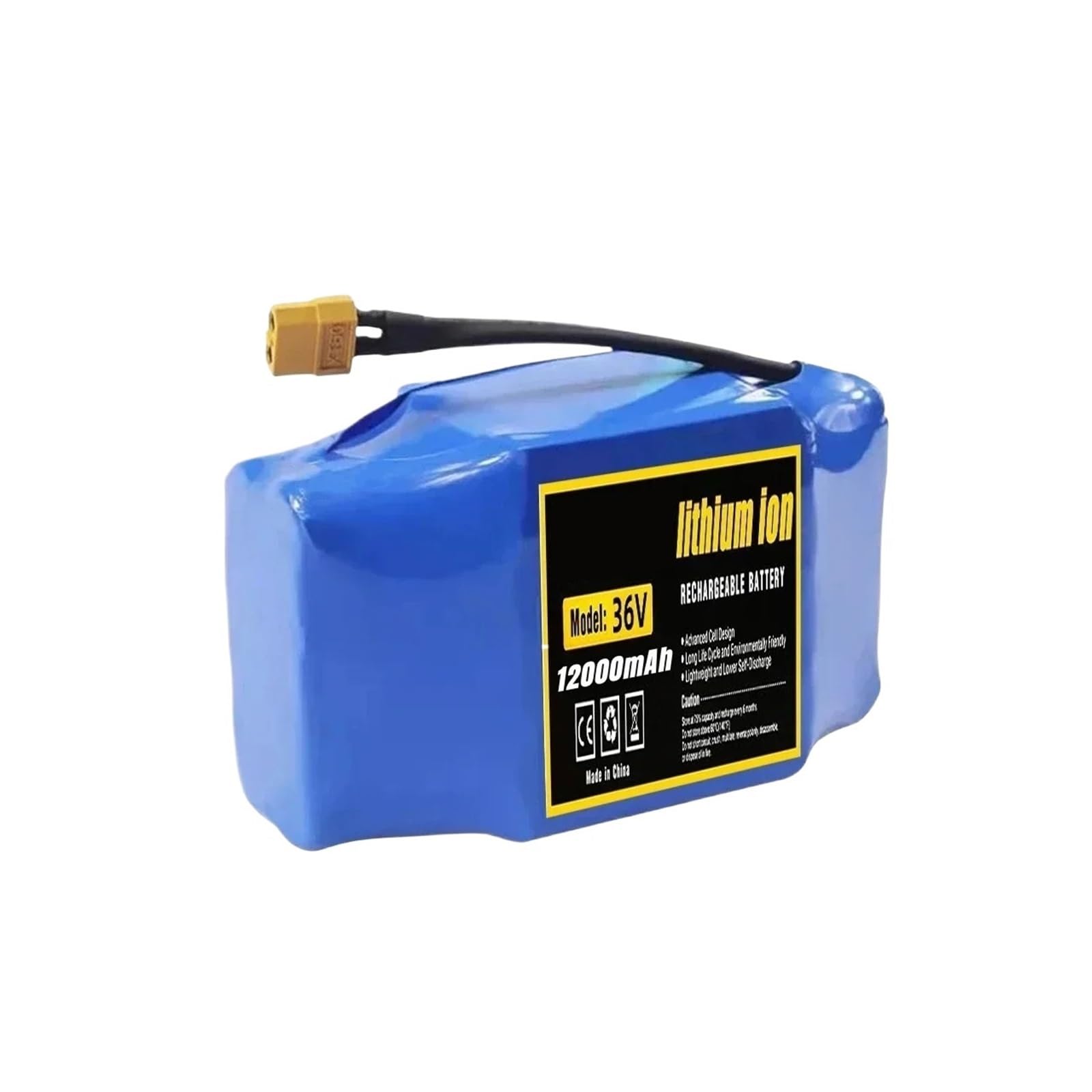 Batterie Lithium-ion Rechargeable 36V 12ah 10s2p, for Scooter électrique à auto-équilibrage, pièces de rechange for HoverBoard et monocycle