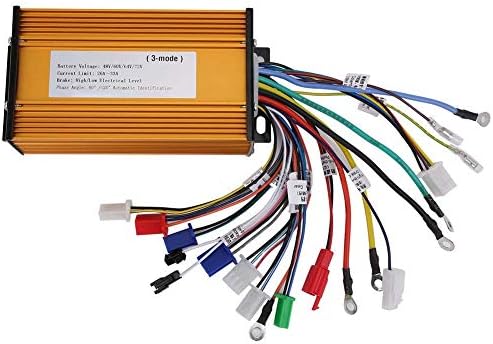 Speed Motor,48V, 60V, 64V, 72V, 84V Universal Brushless Controller 3‑Mode Sinusoid 12 Tube Fit for Electric Scooter