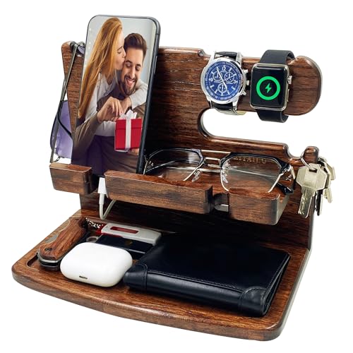 VEIYAILU Gifts for Men Boyfriend Dad Husband Him Wood Phone