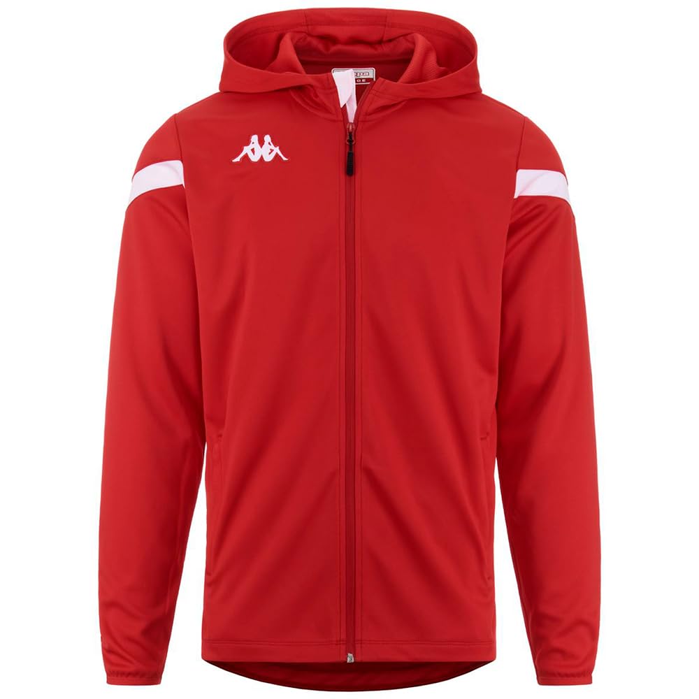 Kappa Dolve - Chaqueta para Hombre, Rojo y Blanco, XXXL