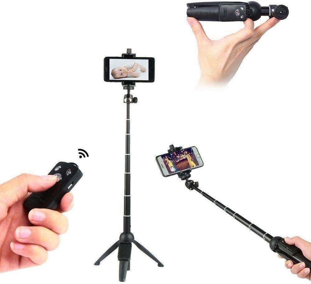 Selfie Stick Treppiede,Supporto treppiede allungabile con Telecomando Wireless