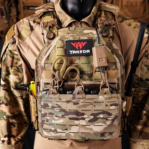 YAKEDA Tactical Vest for Men1000D Nylon Quick Release Laser-Cutting Modular Vest Lightweight Vest (Mud Color) by vAv YAKEDA - Image 5