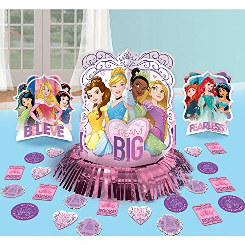Disney Princess Sparkle Birthday Party Table Decoration Pack (23 Pack), Multi Color.