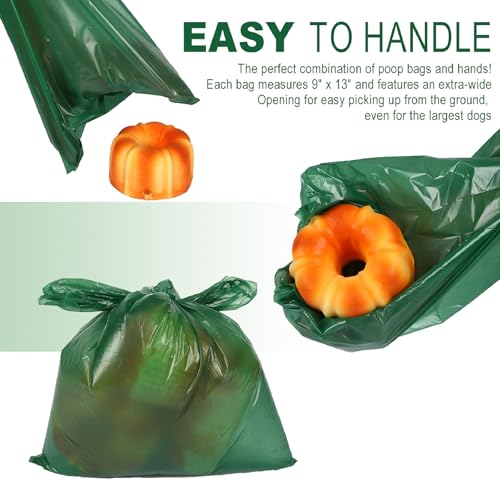 Image of Degradable dog poop bags rolls 180 Count Extra Thick, Durable, Leak-Proof, Odorless, Convenient Disposal ，Poop Bags for dogs Doggie Poop Bags Cats Litter Waste Bags for pet