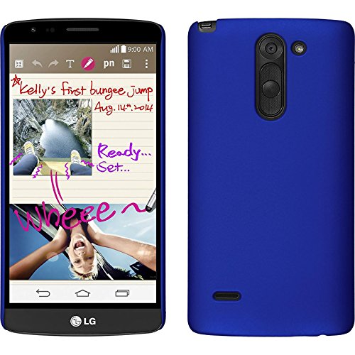 PhoneNatic Funda Rígida Compatible con LG G3 Stylus   Goma Azul   Cover Cubierta + Protector de Pantalla