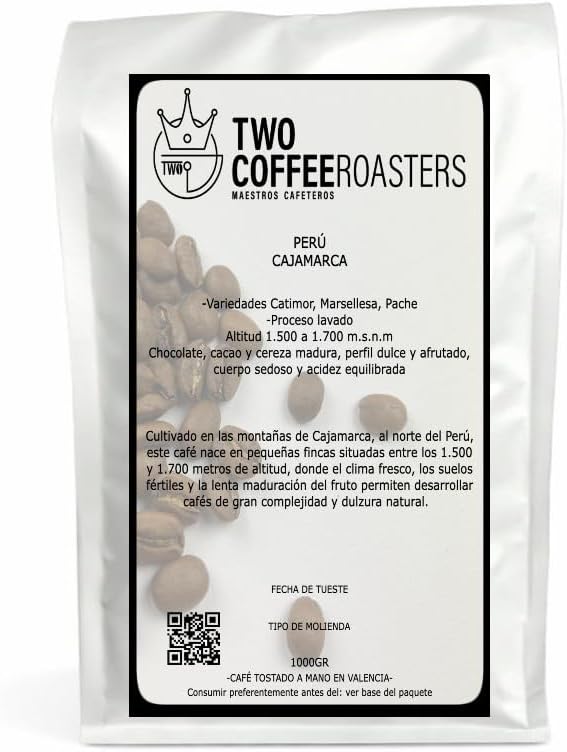 Twocoffee Café en Grano de Especialidad 1kg | Origen Perú | 100% ...