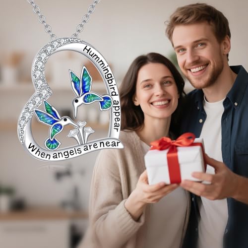 Image of Heart Necklace 925 Sterling Silver Animal Pendant Cute Heart Jewelry Gifts for Women Animal Lover