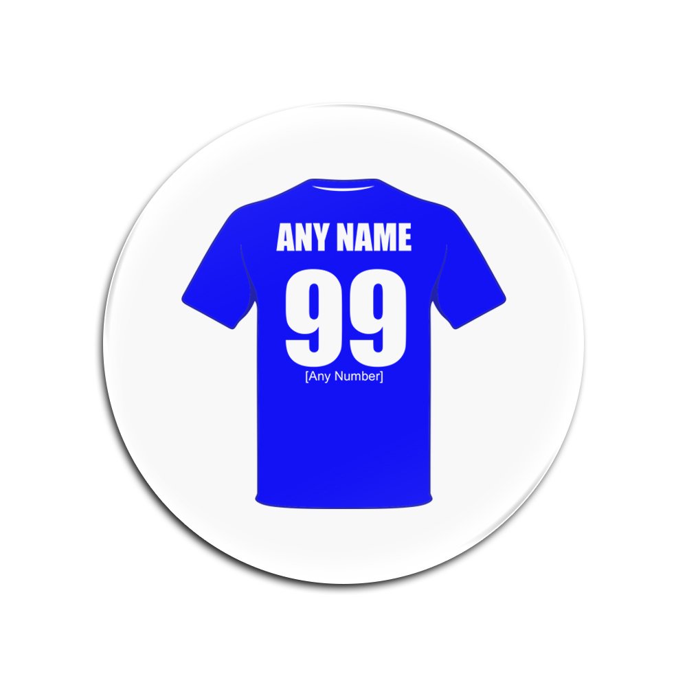 UNIGIFT Personalised Gift - Ipswich Glass Round Coasters (Football Club Design Theme, Colour Options) - Any Name/Message on Your Unique Mat Pad - The Blues Tractor Boys