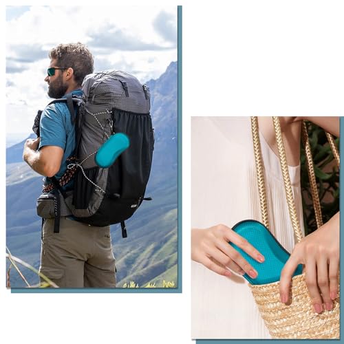 Image of FINTIE Sunglasses Case, Hard EVA Shell Shockproof Sport Glasses Case with Metal Carabiner Travel Zipper Eyeglasses Holder