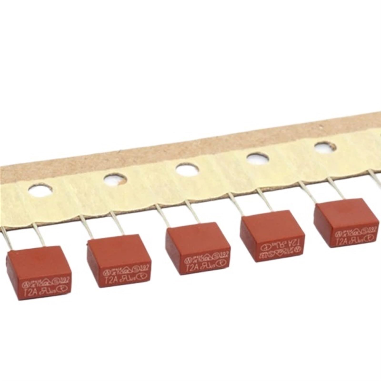 50 pezzi micro fusibile cilindrico/quadrato in miniatura ad azione lenta 250 V 80MA 250MA 1A 1.6A 2A 2.5A 3.15 5A 6.3A 8A radiale può/scatola(T630MA,Radial Can Type)