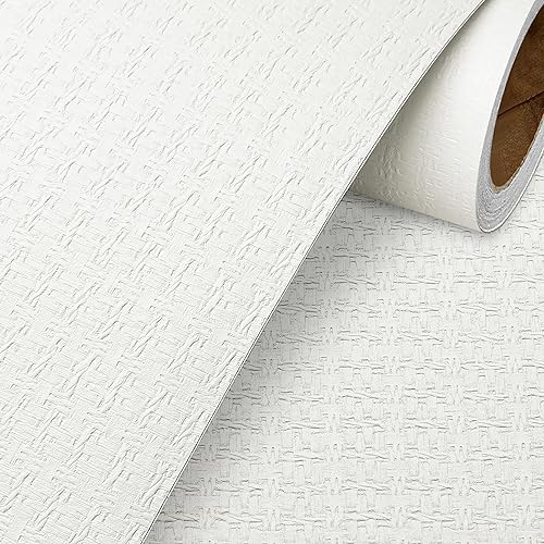 Livelynine 15.8X196 Basket Weave White Textured...