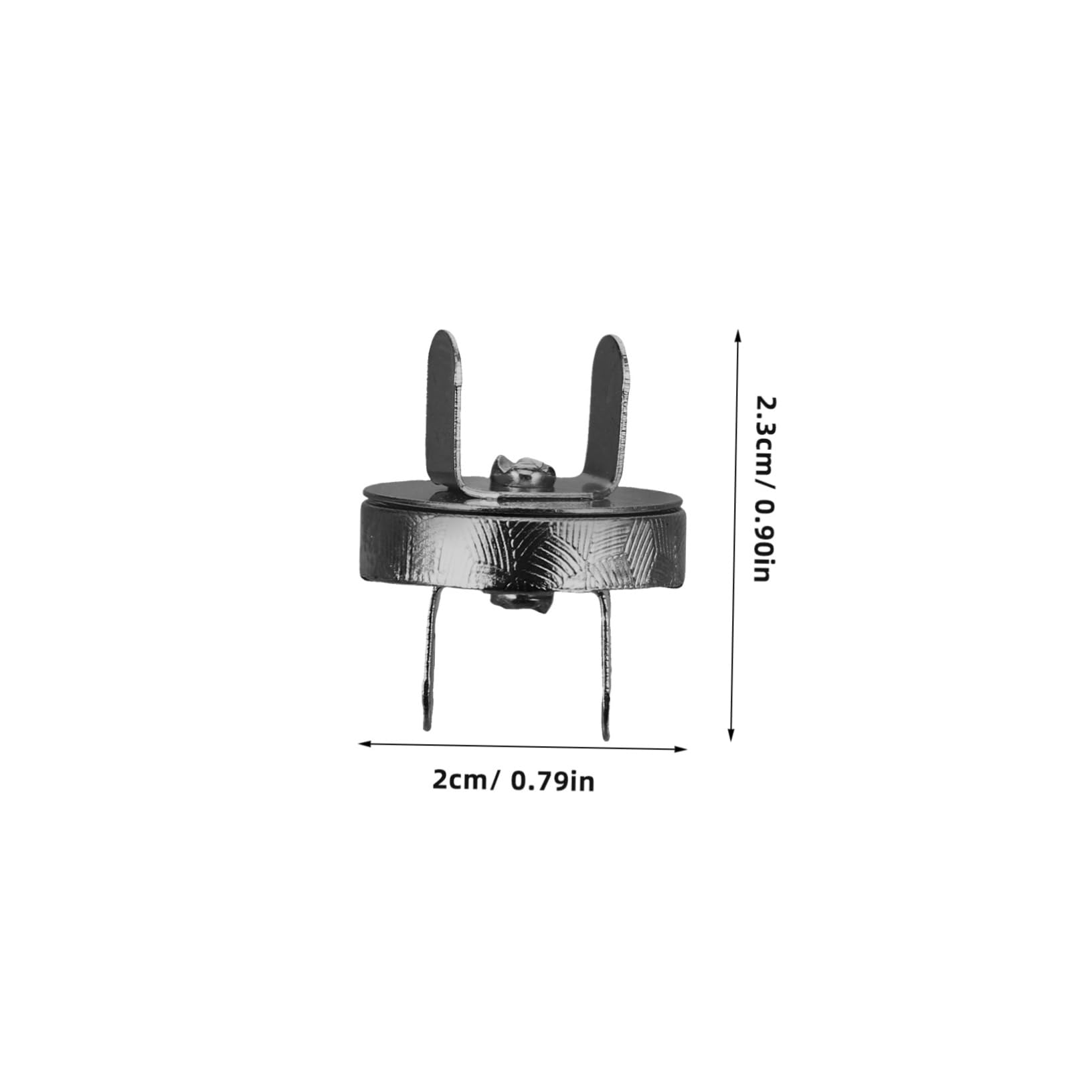 Broche Magnético Broche De Monedero Convenientes Botones De Ropa Tachuelas De Bolso De Cuero Imanes De Botón Pequeños Botones A Presión Metal Black