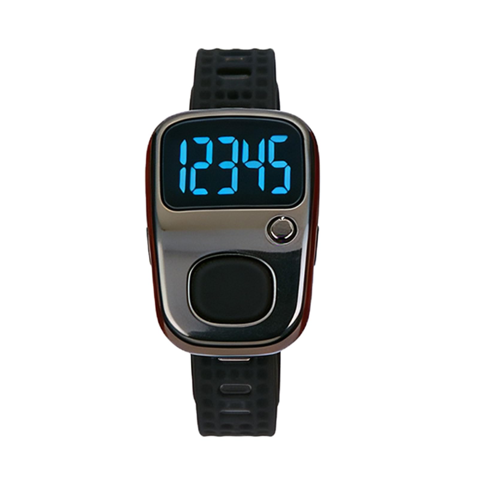 Piexangh Grey Led Display Rechargeable Clickers Timer Silicone Strap Portable For Industrial Use Counter