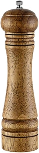 Miniatura 5 de Nedyfix Máquina de pulir de madera de sal y pimienta con grosor ajustable, molienda de cerámica manual de pimienta de 10 pulgadas