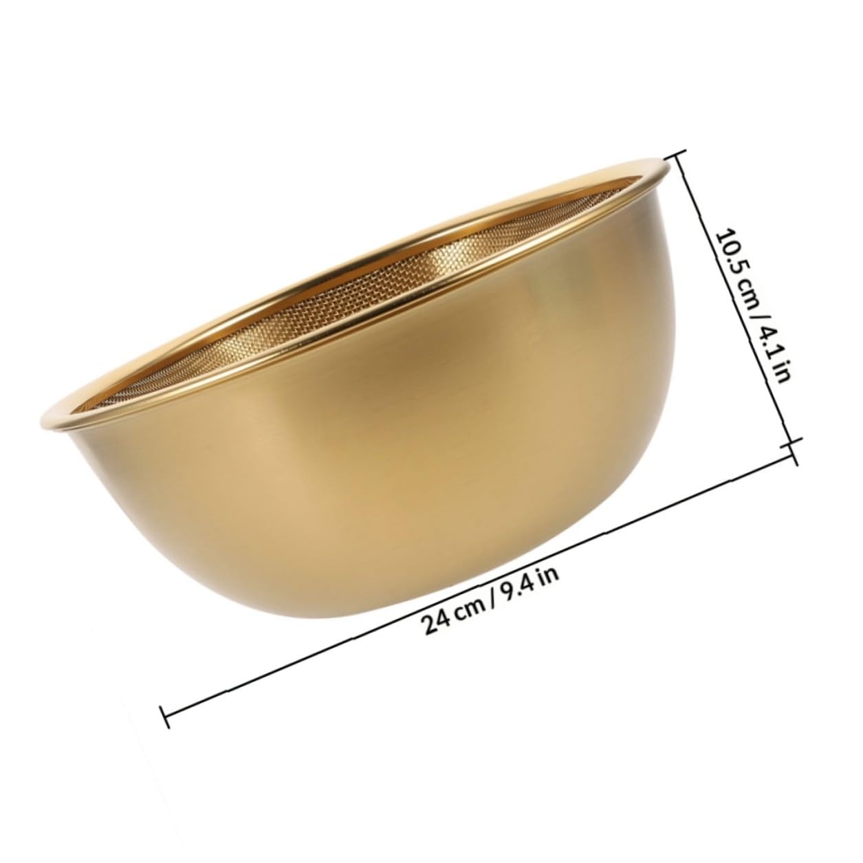 Healvian Colador de Arroz y Escurridor de Verduras de Acero Inoxidable Dorado, Cedazo de Malla Fina Alta Dureza para Uso Prolongado en Cocina, Set de 2 Piezas