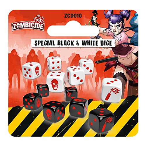 Edge Entertainment Zombicide - Special B/W Dice - Expansión en Español, CMZCD010ES