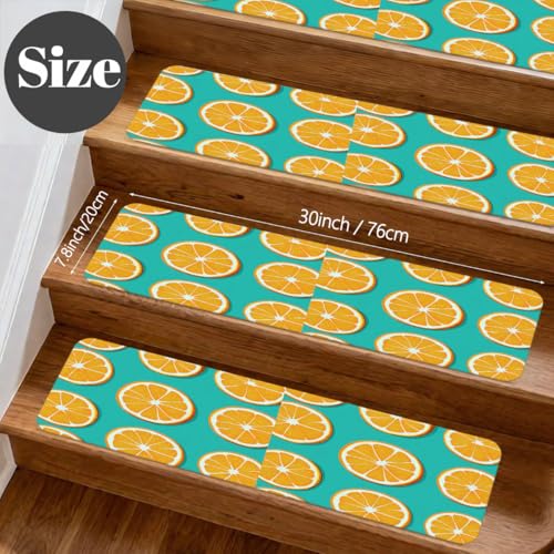 Alfombrillas para escaleras de interior Mexpekil con limones 3