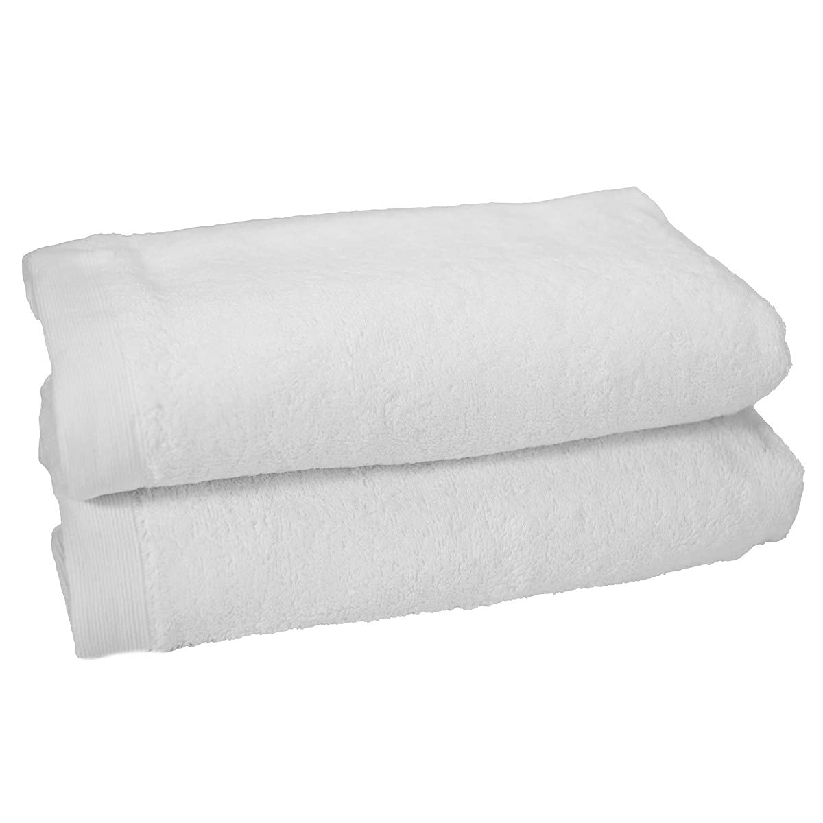 Sensei La Maison du Coton Set of 2 Hand Towels 500 GR/m² Studio, White, 50x90 cm