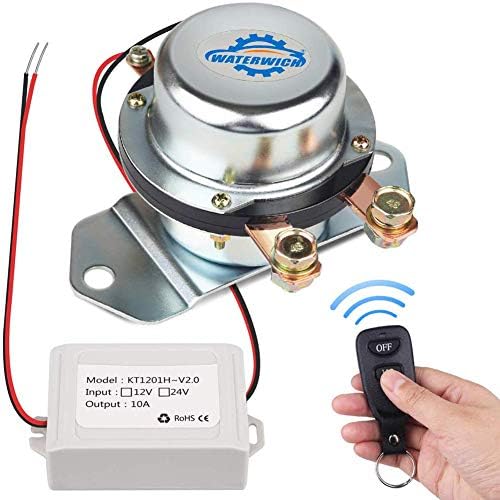 WATERWICH DC24V Car Wireless Remote Control Battery Disconnect Switch Cut/Shut Off Battery Switch 280Amp One-Button Power Kill Switch for BigTruck Bus Excavator Loader Construction Vehicle(24V)