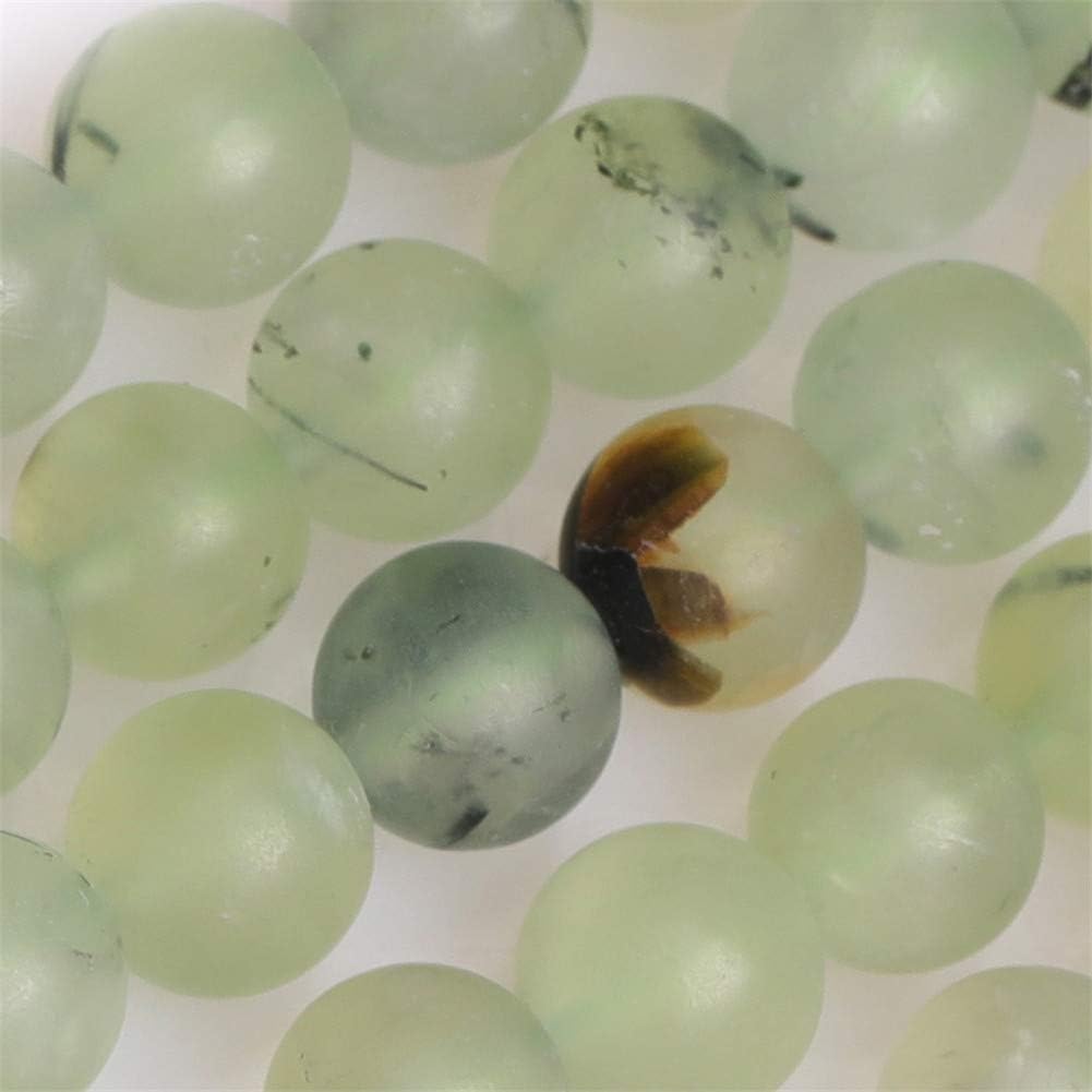 Natural Forested Matte Green Prehnite Stone Gemstone Semi Precious Round 6mm Beads for Jewellery Making DIY Bracelet Necklace Crafts 15'' - Image 4