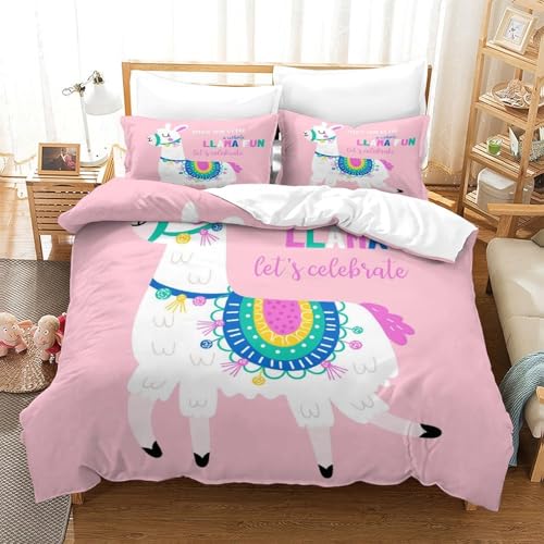 Parure de lit lamas microfibre pour literie adulte single et sensible - 3