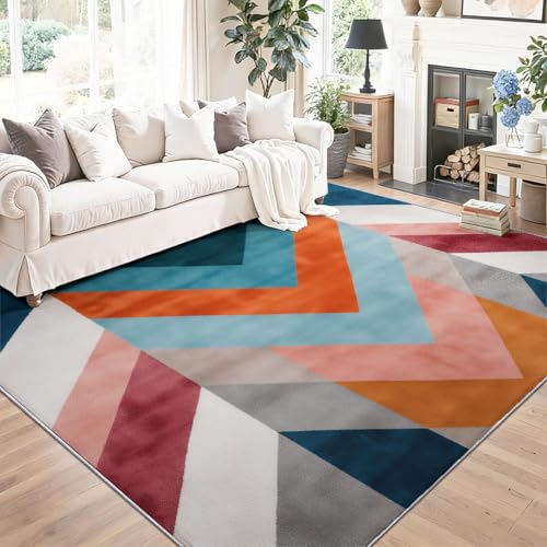 Design Simpatico e Moderno: Il tappeto decorativo in flanella presenta motivi moderni e un design unico. Perfetto come tappeto moderno per valorizzare ogni ambiente.Ideale per dare un benvenuto caloroso e originale ai vostri ospiti.