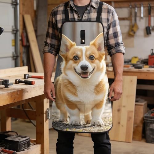 Delantal para trabajo con bolsillos y ajuste unisex miniatura 5