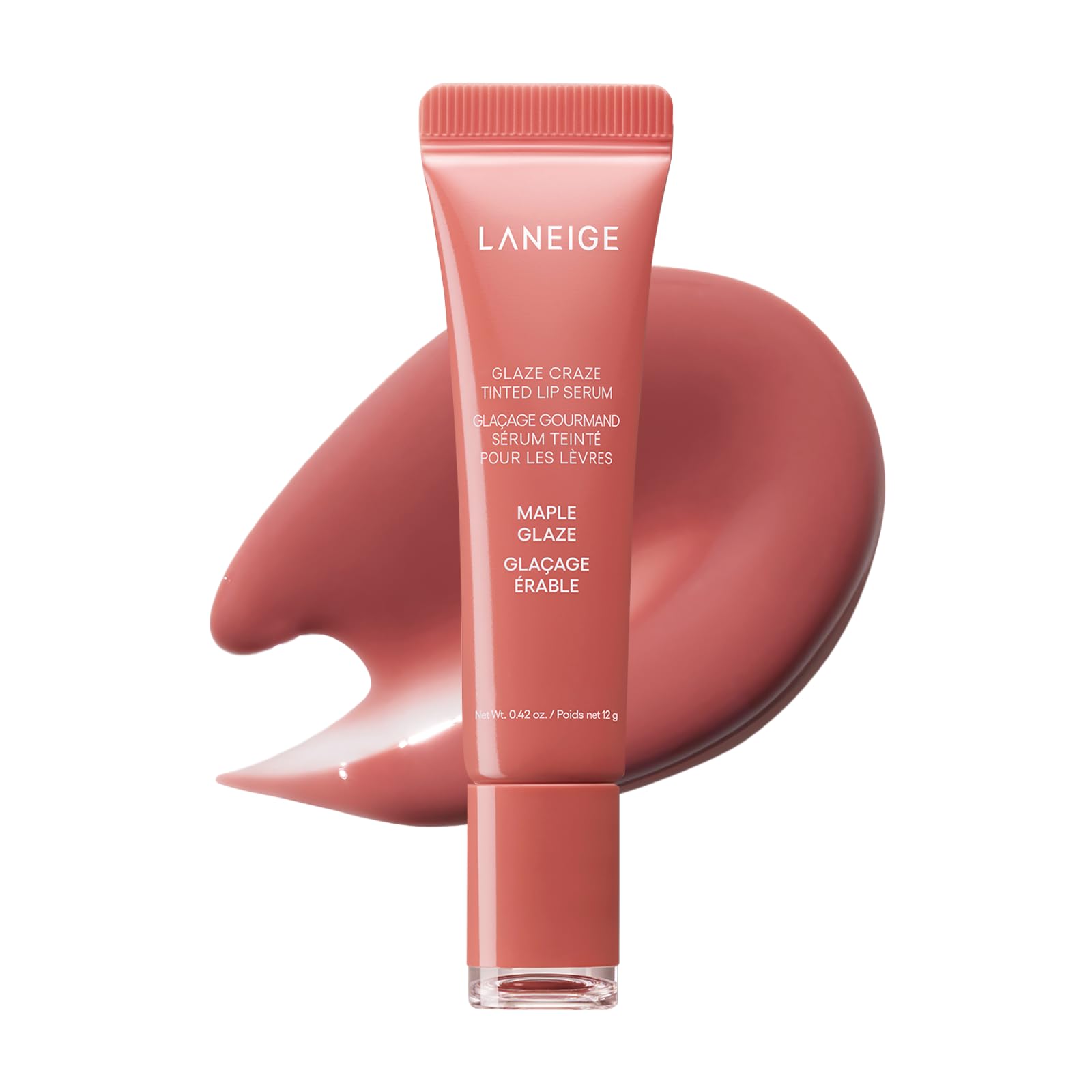 Laneige Glaze Tin Trip Serum, Maple Glaze, 0.4 oz (12 g), Lip Balm, Lip Mask, Moisturizer, Korea