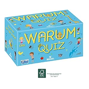 moses. Das Warum-Quiz, Kinder Wissensquiz mit 100 spannenden Warum-Fragen, Kinderquiz rund um Allgemeinwissen, Ratespiel für neugierige Kids ab 6 Jahren