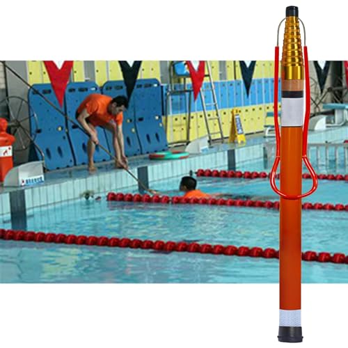 Poste salvavidas retráctil de fibra de vidrio para piscinas, 4,5 m, 5,5 m, 6,5 m y 10 m. Barra de rescate acuático: ayuda a nadadores que luchan por ahogarse. Varilla salvavidas profesional (tamaño: