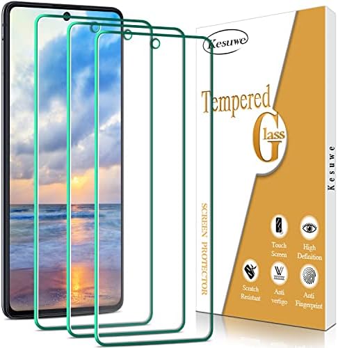 Kesuwe [3 Pack] Screen Protector for Samsung Galaxy S10 Lite Tempered Glass, 0.33mm Ultra Transparent, 9H Hardness, Anti-Scratch, Anti-Fingerprints, Bubble Free, Case Friednly, Easy to Install