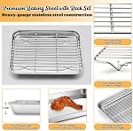 Petite feuille de cuisson en acier inoxydable avec ensemble de rack, E-far 10.5. - Lave-vaisselle sans danger