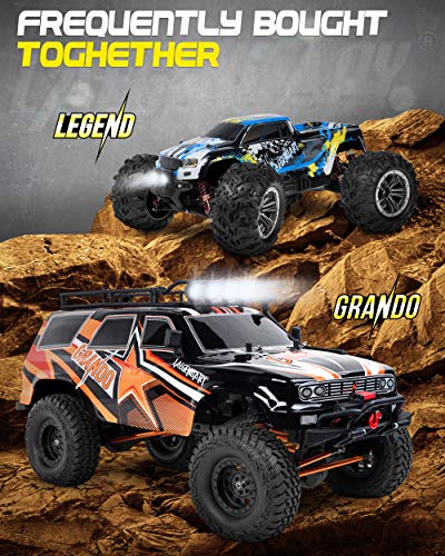 Laegendary Rc Crawler - 4X4 Offroad Crawler Remote Control Truck For Adults - Rc Car, Rc Rock Crawler, Fast Speed, Electric, Hobby Grade Car - 1:10 Scale, Brushed, Red - Orange #TOP6