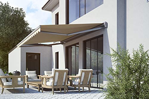 SPETTMANN Halbkassettenmarkise Sun LED anthrazit 350x250cm Dessin 5822 Funkmotor NHK Links